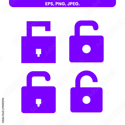 Unlock Icon Design, Unlock Icon PNG, Unlock Vector Icon, 3D Unlock Icon, Minimalist Unlock Icon