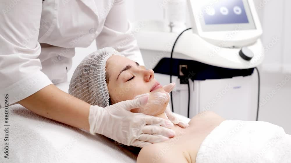 A professional facial massage in a modern salon, featuring deep cleansing and skin rejuvenation. Ideal for showcasing luxury skincare treatments and enhancing your beauty advertising. A professional facial massage in a modern salon, featuring deep cleansing and skin rejuvenation. Ideal for showcasing luxury skincare treatments and enhancing your beauty advertising.