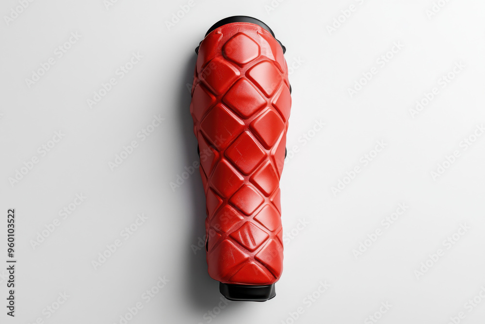 Soccer Shin Guard Protection on Clean White Soccer Shin Guard Protection on Clean White