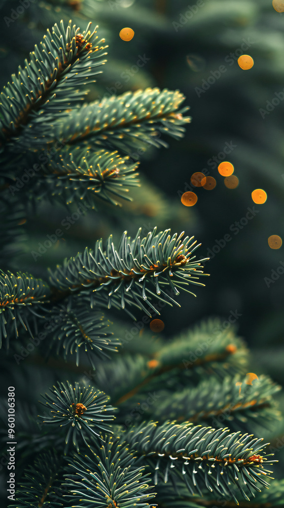 Close-up of green pine needles. The image conveys a sense of tranquillity and natural beauty. Close-up of green pine needles. The image conveys a sense of tranquillity and natural beauty.