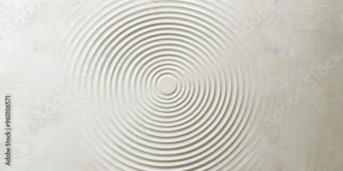 A light white textured surface with a smooth, satin-like finish, accented by faint, concentric circles that radiate outward.