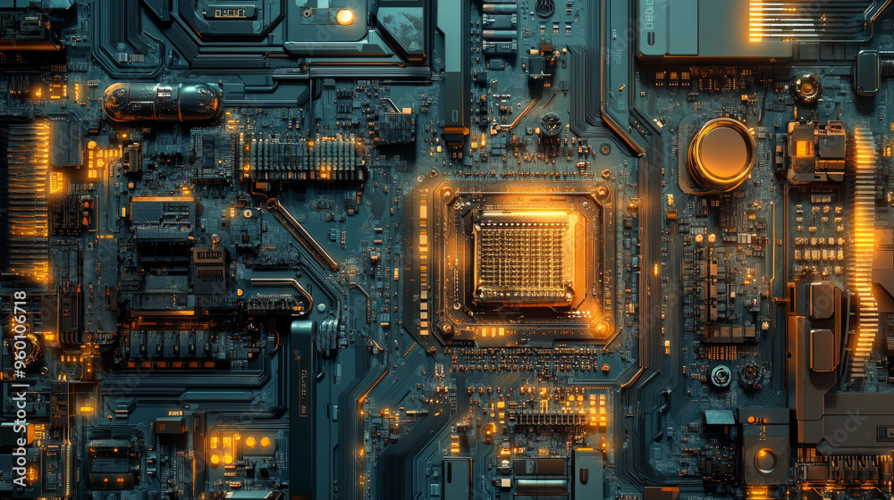 This abstract computer motherboard image is perfect for explaining technology, science, or education. It can also be used as a cool, moving wallpaper on your computer. This abstract computer motherboard image is perfect for explaining technology, science, or education. It can also be used as a cool, moving wallpaper on your computer.