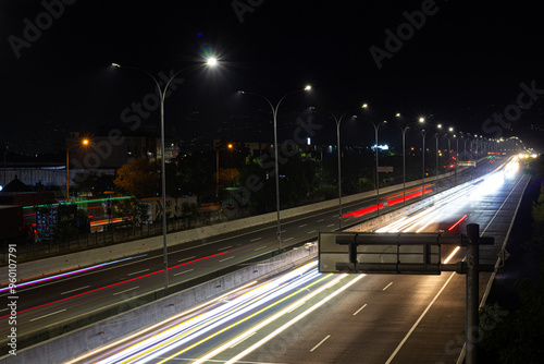 Fotografie Night view of the highway