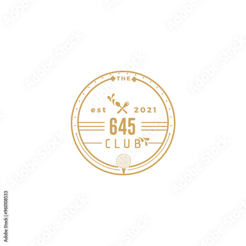 Circuler badge style logo design for sports industry, golf club, outdoor sports and league 