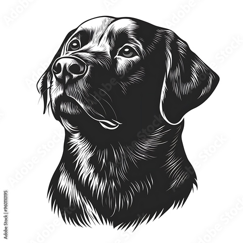 labrador retriever black silhouette, labrador retriever