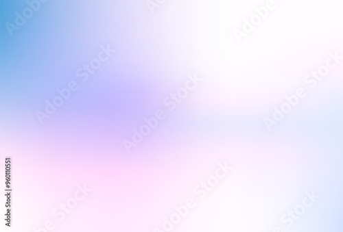 Colorful Pastel Blue And Pink Gradient Blurry Background. Abstract Art Wallpaper. Vector Illustration