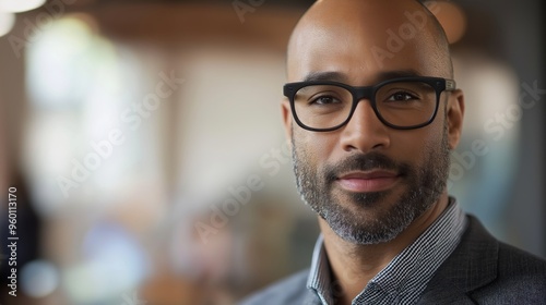 Mixed race male American executive in business casual attire