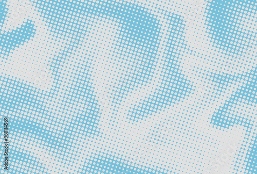 Technology Wavy Lines With Blue Color Halftone Abstract Pattern Background. Vintage. Wallpaper. Vector