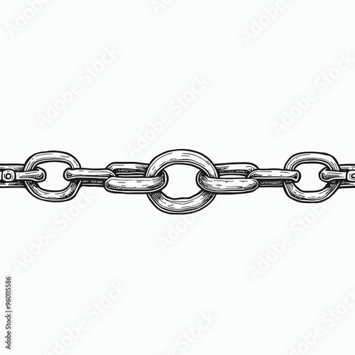 Simple line drawing of a chain