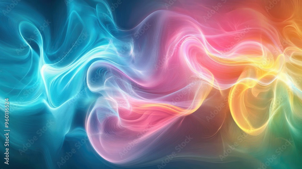 Fototapeta premium Abstract Colorful Smoke Waves