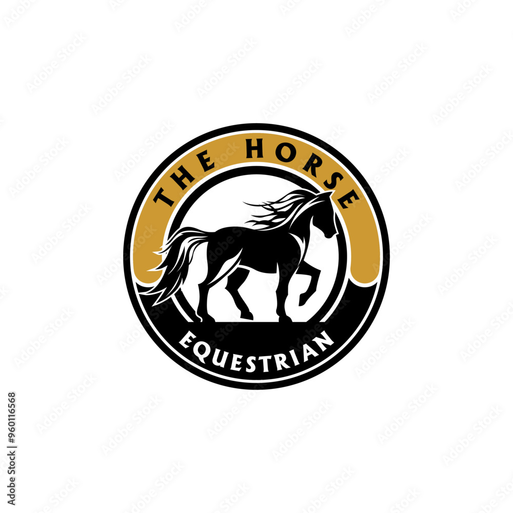 Badge Emblem Jockey Horse Racing Equestrian Equine Racing Sport Logo Template Vector Badge Emblem Jockey Horse Racing Equestrian Equine Racing Sport Logo Template Vector