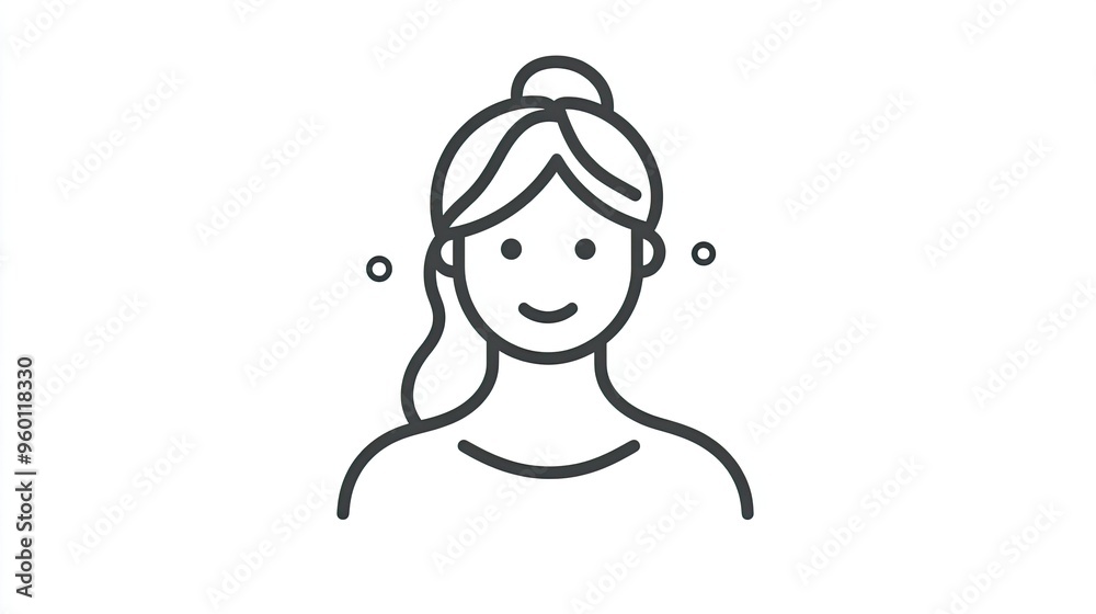Line icon of a person, representing individuality and identity, in a clean, minimalist design. Line icon of a person, representing individuality and identity, in a clean, minimalist design.