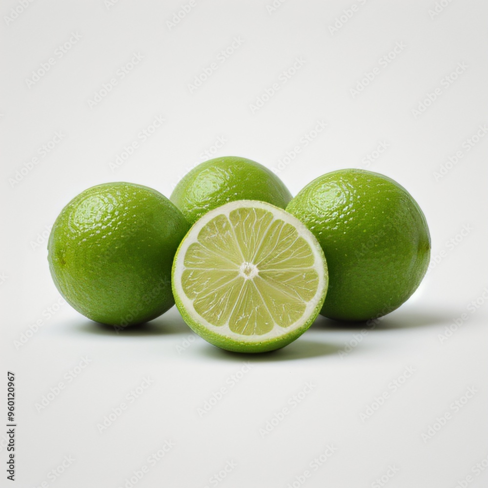 Fresh Limes on White Background Fresh Limes on White Background