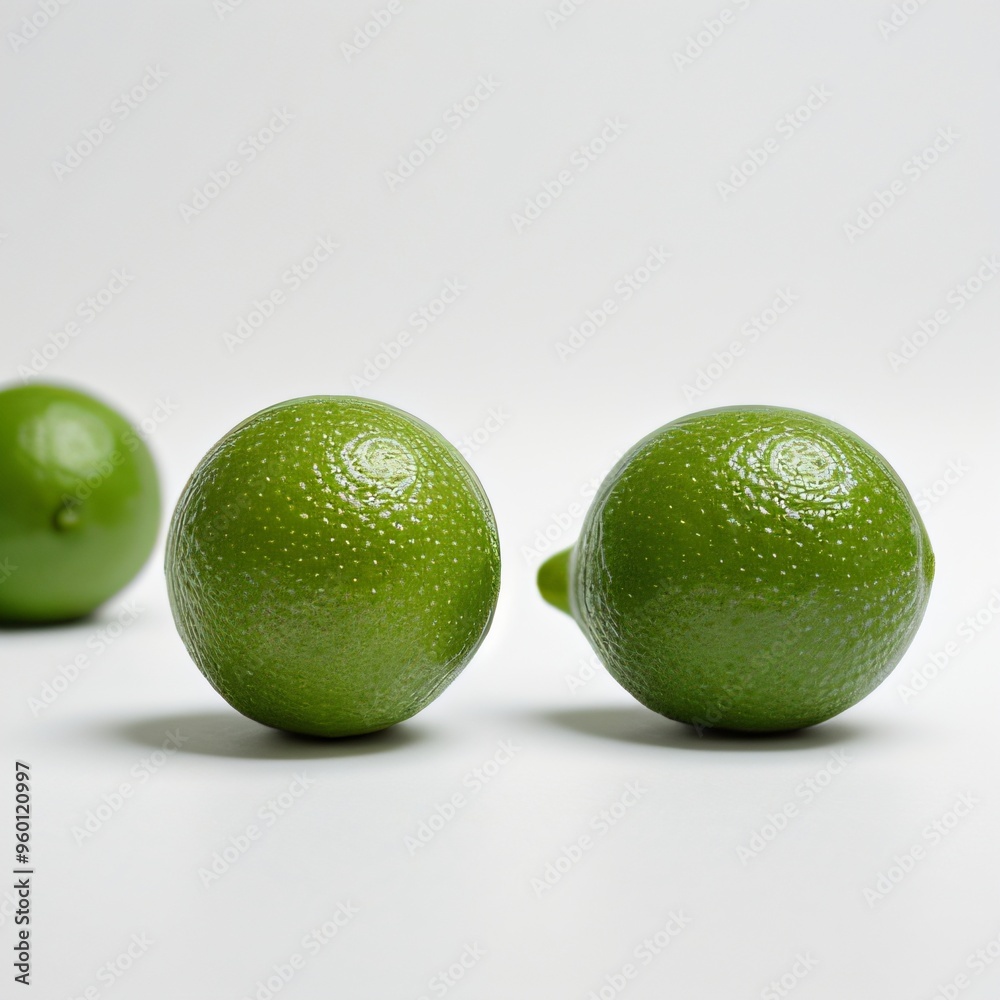 Fresh Limes on White Background Fresh Limes on White Background