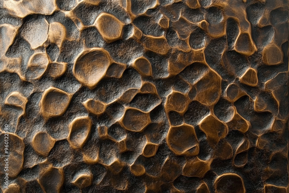 A bronze textured surface with a fine, dimpled pattern, creating a tactile, pebble-like texture across the metal. A bronze textured surface with a fine, dimpled pattern, creating a tactile, pebble-like texture across the metal.