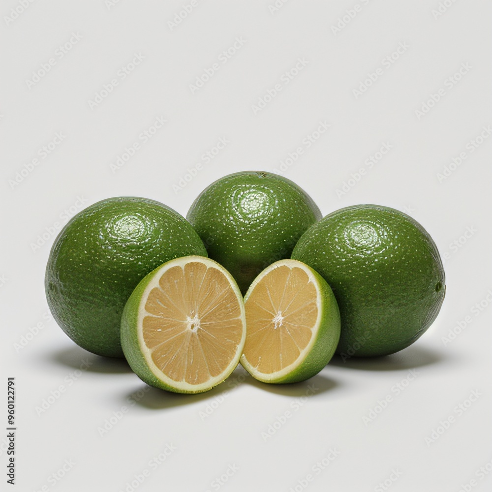 Fresh Limes on White Background Fresh Limes on White Background