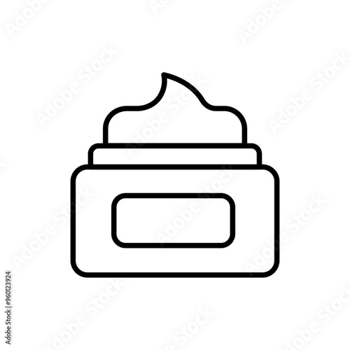 Moisturizer outline icons, minimalist vector illustration ,simple transparent graphic element .Isolated on white background