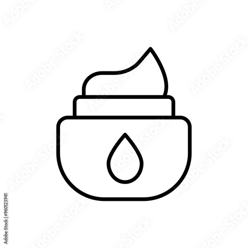 Moisturizer outline icons, minimalist vector illustration ,simple transparent graphic element .Isolated on white background