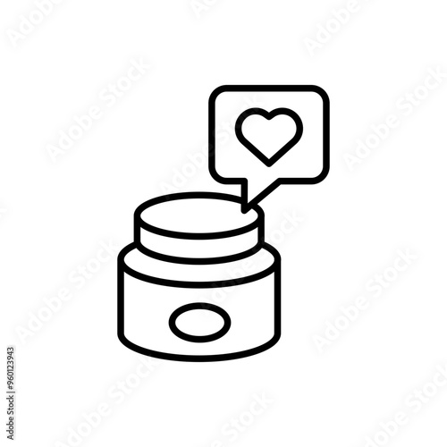 Moisturizer outline icons, minimalist vector illustration ,simple transparent graphic element .Isolated on white background