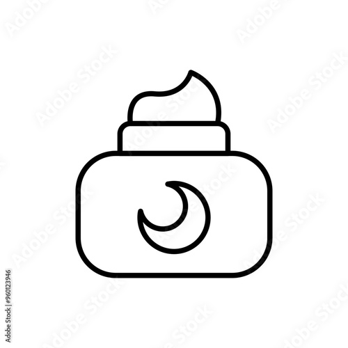 Moisturizer outline icons, minimalist vector illustration ,simple transparent graphic element .Isolated on white background