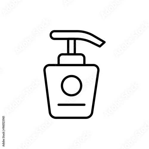 Moisturizer outline icons, minimalist vector illustration ,simple transparent graphic element .Isolated on white background