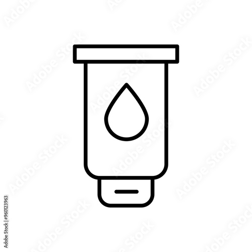 Moisturizer outline icons, minimalist vector illustration ,simple transparent graphic element .Isolated on white background