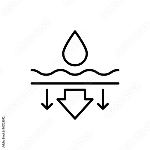 Moisturizer outline icons, minimalist vector illustration ,simple transparent graphic element .Isolated on white background