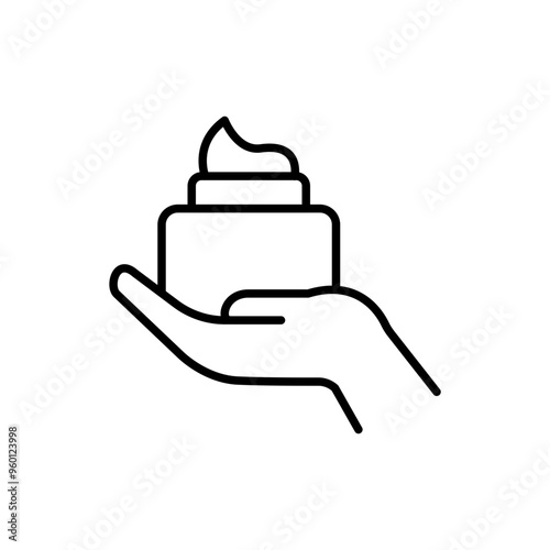 Moisturizer outline icons, minimalist vector illustration ,simple transparent graphic element .Isolated on white background