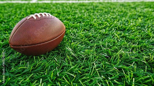 American Football Ball on Grass