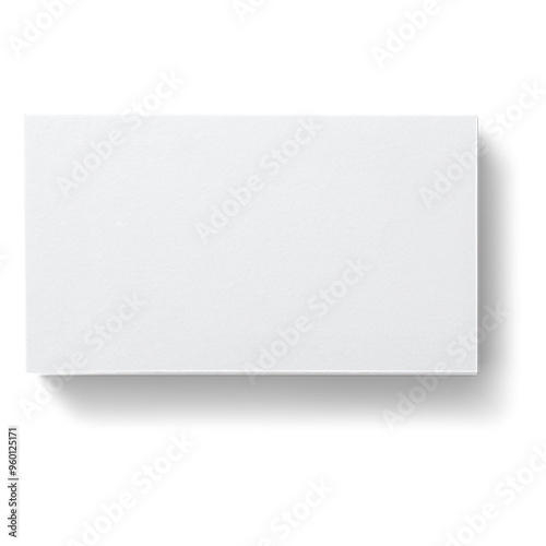 Blank business card isolated on a transparent background.
Paper Card Isolated On White Background, Vector Illustration. 