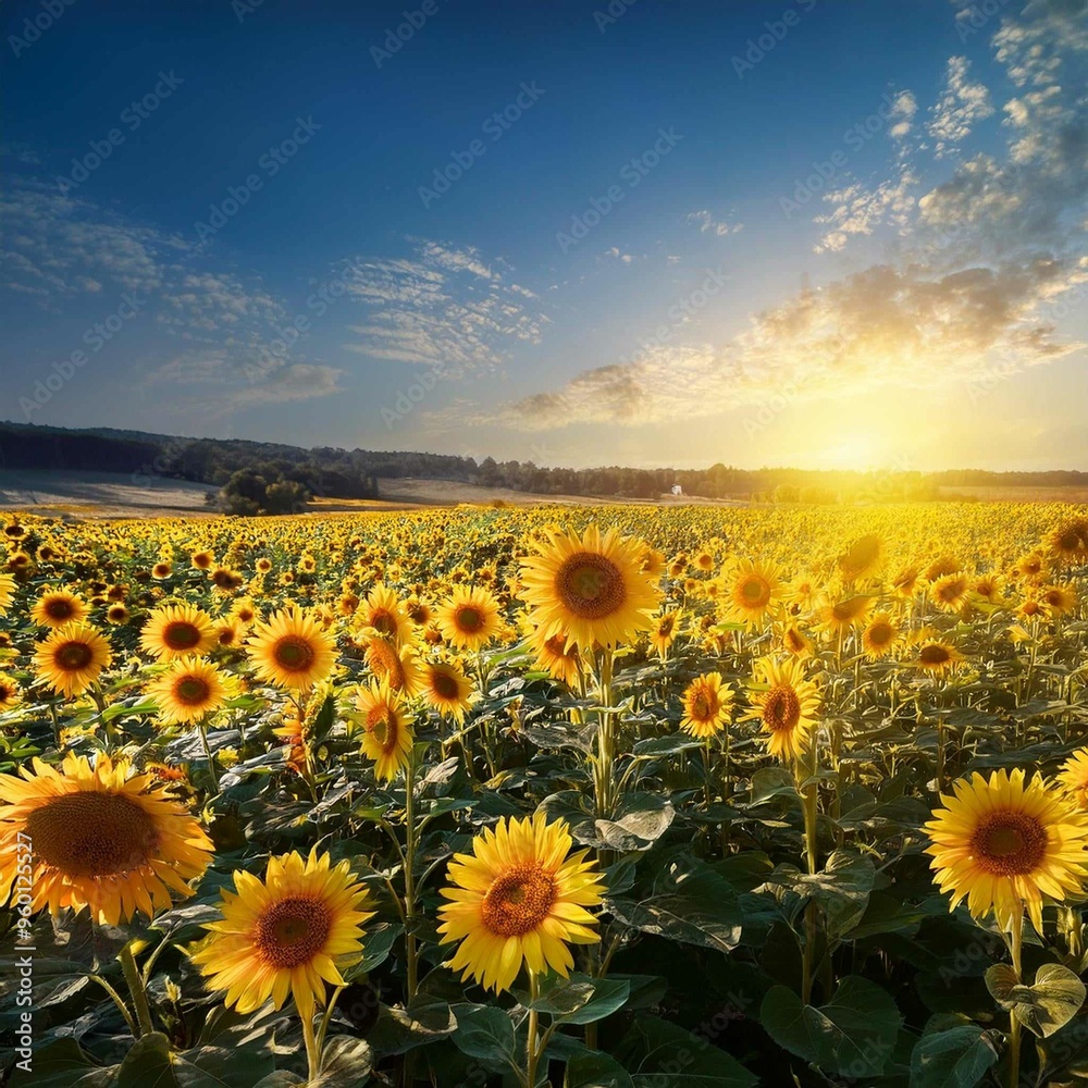 Obraz premium Field of sunflowers