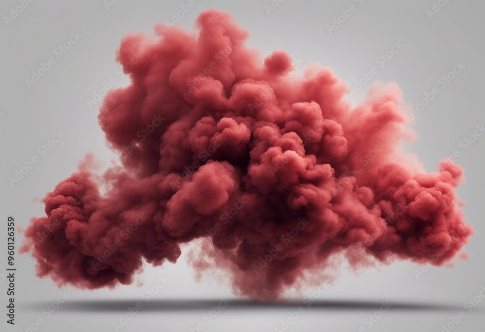 Abstract red smoke explosion isolated Abstract red smoke explosion isolated