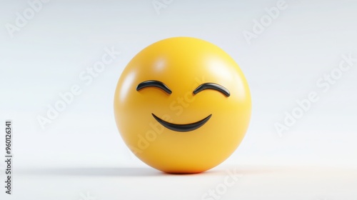 A 3D cartoon emoji with a smirk and half-closed eyes, expressing confidence or sassiness, on a white background 