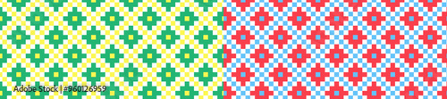 geometric seamless pattern colorfull tribe traditional square background
