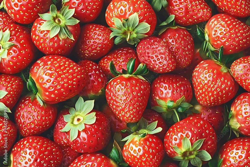Fresh Strawberry Abundance: A Close-Up Photo of Ripe Red Berries Fresh Strawberry Abundance: A Close-Up Photo of Ripe Red Berries