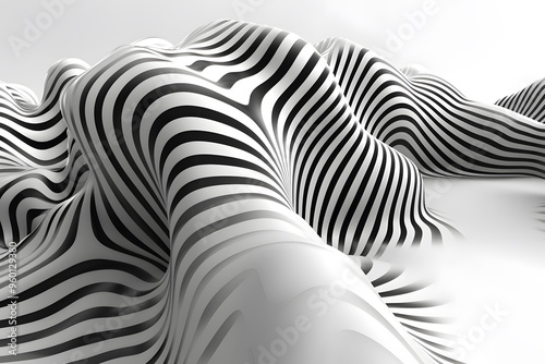Wallpaper Mural Vector curved wavy stripes, lines comic wavy squiggle texture background.high quality photo Torontodigital.ca