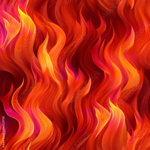 A close-up image of flames burning against a black background. The flames are bright orange and yellow, and they are reflecting on the surface below.blaze fire flame texture background 