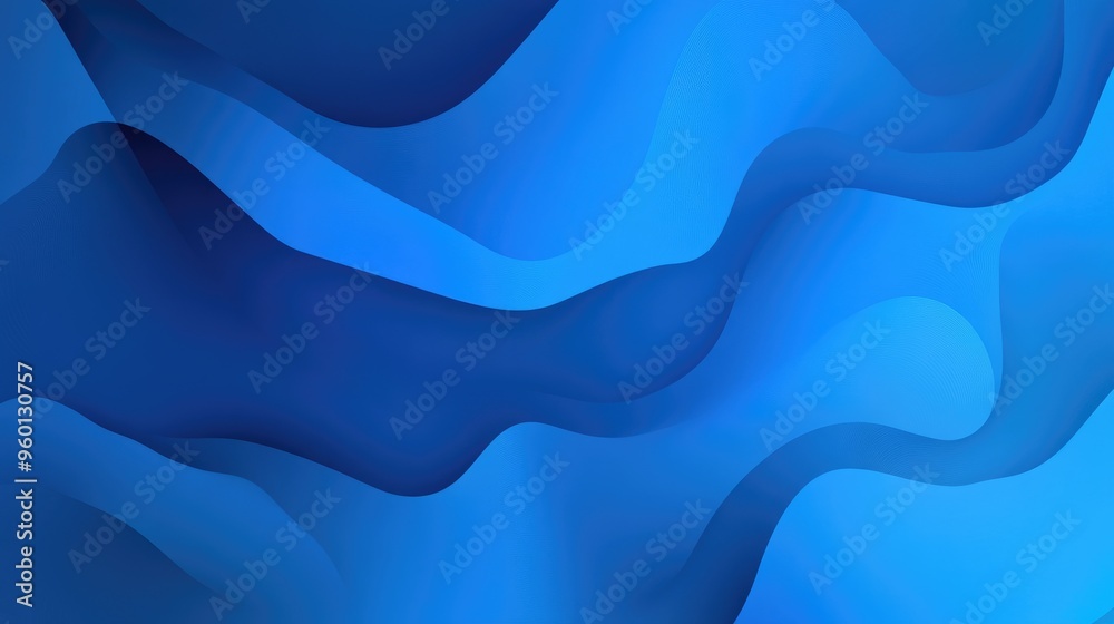 Obraz premium Abstract blue gradient background with smooth transitions, ideal for tech themes