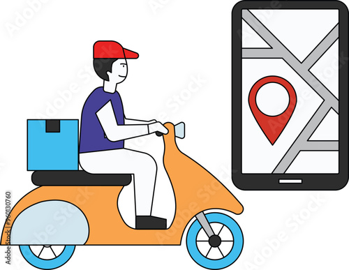 The courier boy is going to deliver the package.