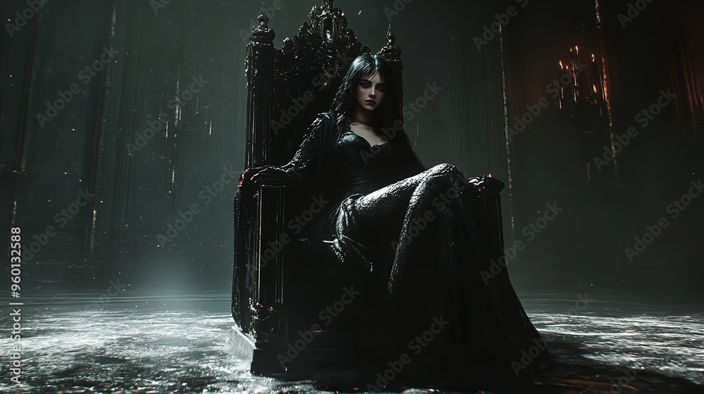 Obraz premium Artistic representation of a fallen angel devil, embodying the complexity of good and evil.