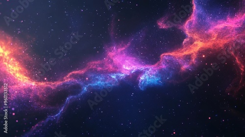 Abstract space background with vibrant galaxy colors, perfect for sci-fi themes.