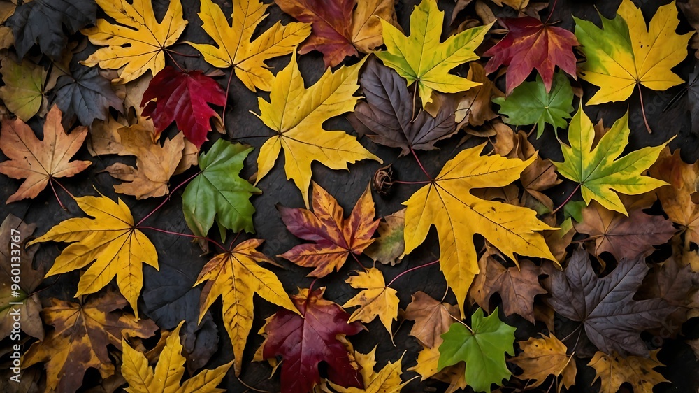 Autumn Palette - A vibrant collection of colorful autumn leaves. Autumn Palette - A vibrant collection of colorful autumn leaves.