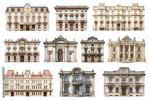 Wallpaper Mural PNG vintage European building element set, transparent background Torontodigital.ca