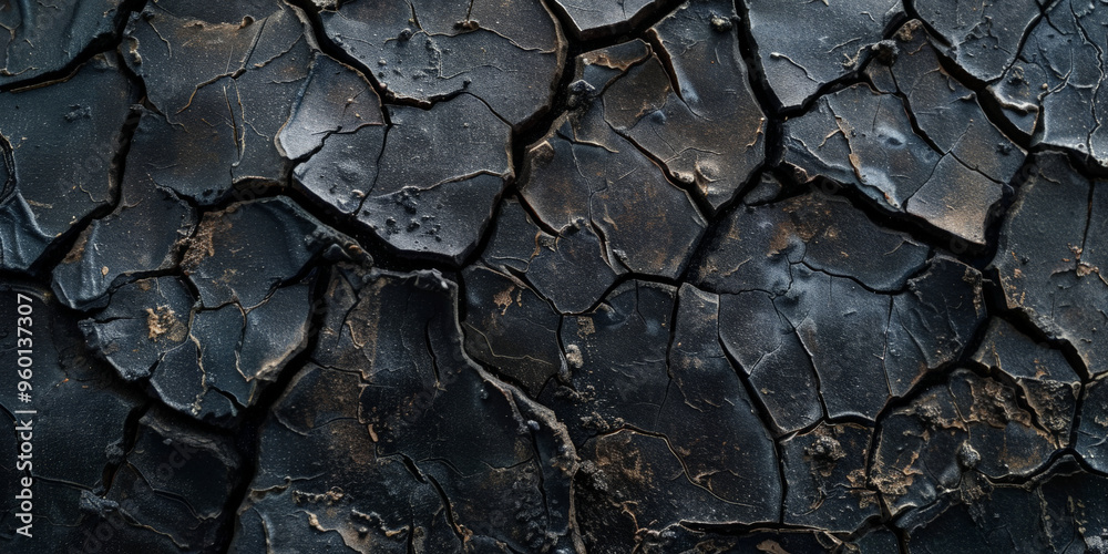 A dark black textured surface with a cracked, weathered look. The texture resembles old, distressed asphalt or aged concrete. A dark black textured surface with a cracked, weathered look. The texture resembles old, distressed asphalt or aged concrete.
