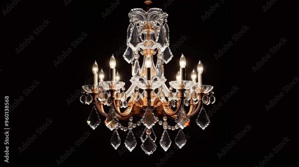 crystal chandelier on black background candles in the dark crystal chandelier on black background candles in the dark
