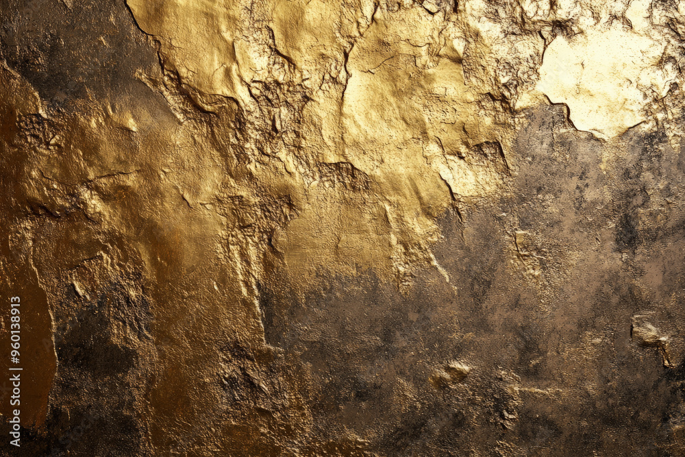 A gold textured surface with a rugged, cast-metal finish, showcasing rough, uneven areas that give the metal a raw, unrefined appearance. A gold textured surface with a rugged, cast-metal finish, showcasing rough, uneven areas that give the metal a raw, unrefined appearance.