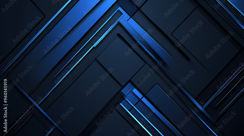 Dark blue geometric pattern showcasing technology and modern design Dark blue geometric pattern showcasing technology and modern design