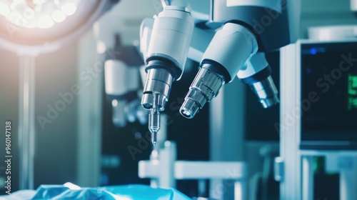 Wallpaper Mural Precision in Surgery - Close-up of Robotic Surgical Instrument Performing Intricate Movements Torontodigital.ca