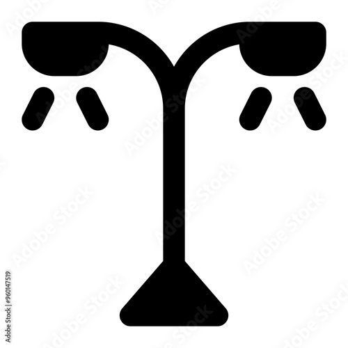 streetlights, lights, places, city, street lamp solid or glyph icon