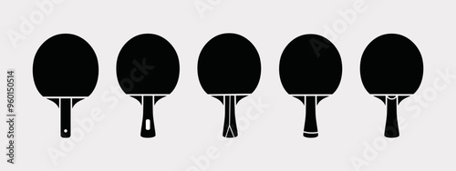 Hand drawn of Table tennis  . Sports symbol vector illustration.
